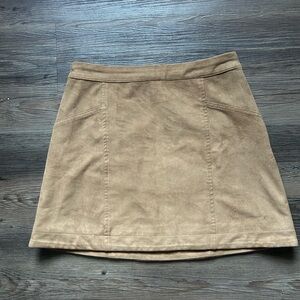 Abercrombie & Fitch Tan Suede Mini Skirt